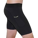 Kompressions-Leggings für Herren, Laufsport, Seitentaschen, Thermoregulierendes Soft-Air-Gewebe, scheuerfeste Flachnähte, Schwarz , S Slim Corto