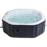 #WEJOY Tragbarer Whirlpool, 183 x 183 x 63 cm, für 4 bis 5 Personen, aufblasbar, achteckig, beheizt, mit 130 Düsen