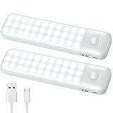 Motion Sensor Lights, 68 LED Super Bright Under Cabinet Lights, 1000mAh USB Rechargeable Closet Night Lights with Magnetic Strip for Stairs Kitchen Wardrobe