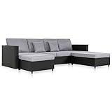 ULUYYUC Lesestuhl Sessel Wohnzimmer Moderne Sessel Sofa Klein - 4-Sitzer Ausziehbares Schlafsofa Kunstleder Schwarz für Schlafzimmer Balkon Esszimmer Küche
