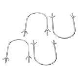 Ipetboom 4 Stück 4 Stück Universelle Elektrische Heizkörper Rollenhalterung U-Förmiger Rollenhaken aus Verschleißfestem Material Silberner Rollenfuß für Mobile Ölradiatoren Stabiler Halter