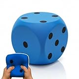alldoro 63108 XXL Schaumstoff-Würfel Blau, 15 x 15 cm, großer Soft-Spielwürfel, weich & leise, Spielen & Lernen, Indoor & Outdoor