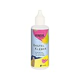 KREUL 49360 - Bastelkleber transparent, 80 ml, auf Wasserbasis, lösungsmittelfrei, für viele verschiedene Materialien