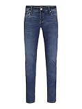 Herren Jack & Jones Slim Fit Jeans Glenn Skinny Tapered JJI Glenn ORIGINAL AM, Farben:Dunkelblau-2, Größe Jeans:34W / 30L