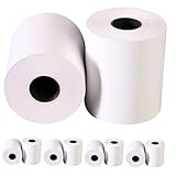 Veemoon 10 Rollen Kassiererdruckpapier Kopierpapier für Drucker Thermal -Quittungspapier Druckerpapier bedruckbares Thermotransferpapier Papier für Thermoetikettendrucker Weiß
