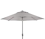 Dehner Sonnenschirm Milos, Ø 300 cm, Höhe 261 cm, Aluminium/Polyester, beige