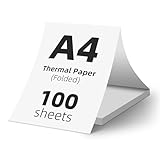 (100 Blatt) A4 Faltbares Thermopapier, BPA-frei, schnelltrocknendes Thermopapier A4, kompatibel mit den meisten A4 Thermodruckern, Hochwertiges Thermodrucker Papier für Dokumente, Webseiten & Fotos.