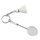 FUUGlan 3D-Badmintonschläger-Bälle, Sport-Schlüsselanhänger, Schlüsselanhänger, Schlüsselanhänger, Auto-Taschen-Anhänger, Charm-Schlüsselanhänger