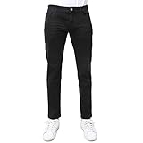 X RAY Herren Slim Flexible Komfortable Pendlerhose Einfarbig Stretch Denim Jeans, Tiefschwarz - 91159, 32W / 32L