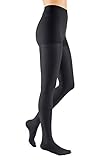 medi mediven elegance | Atmungsaktive Kompressionsstrümpfe Strumpfhose | Mit Komfortsohle | Größe: III | KKL 2 | Farbe: Schwarz | Normal | Geschl. Spitze | Ohne Haftband