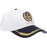 jojofuny Captain Hat Baseball Cap: Verstellbare Kapitänsmütze Herren Sailor Ship Nautical Marine Sea Cap Hut für Männer Frauen Kostümzubehör Accessoire