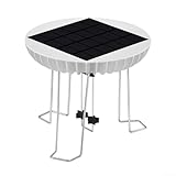 Yhenlovtt Solar-Vogeltränke, groß, lichtlos, mit Solarpanel, für Vögel, Garten, Teich, Dekoration, zieht Wellen an, funktioniert in Wiggler