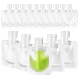 NUOBESTY 15 Stück Nachfüllbare Reisebeutel 30 ml Transparente Quetschbeutel aus Bpa Freiem Material Kompakte Reisebehälter für Shampoo Duschgel und Lotion