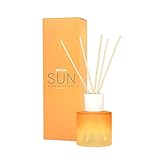 NIVEA SUN Raumduft, Duftstäbchen mit der bekannten Sun Sonnencreme-Note, zarte Raumduft Stäbchen im Milchglas-Behälter, 90 ml