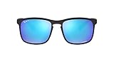 Ray-Ban Herren RB4264 Chromance Sonnenbrille, Schwarz (Matte Black/Blueflashpolar), 58