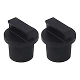 FUBESK Stopfen für Wasser-Rudergeräte, Dichtungs-Plug, 26 mm Durchmesser, 37 mm Länge, Gummi, schwarz, kompatibel mit Wasserwiderstands-Rudergerät (2 Stück)