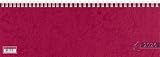 Glocken Querterminbuch 2026 | 297×105 mm, Karton, rot