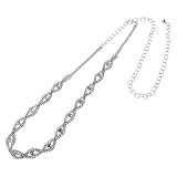 VERDANVERSE Modische Taillenkette für Damen aus Metall mit Funkelnden Strasssteinen Verstellbarer Strass Taillengürtel als Körperkette für Party Alltag und Urlaub