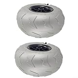 2 x Strand-Trolley-Räder, perfekt für Kajak- und Campingwagen, PVC-Ballon-Reifen, 205 x 115 mm