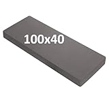 OutStep Bankkissen aus Leinen, verstärkte, atmungsaktive Sitzkissen für den Innenbereich, hochdichte Bankauflage mit Rutschfester Unterseite (grau, 100x40x5 cm)