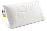FMP Matratzenmanufaktur Orthopädisches Nackenstützkissen viscoelastisches Kissen, Visco Kopfkissen, Kissen, Nackenkissen 8,5 cm hoch, weiß