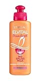 L'Oréal Paris Elvital Leave-In Haarkur gegen Spliss, Für langes, geschädigtes Haar, Ohne Ausspülen, Ohne Parabene, Mit Rizinus-Öl, Dream Length No Spliss Milk, 1 x 200 ml