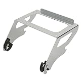 Motorrad Hinterradgepäckträger Für Road Für King Für Classic Für EFI Für FLHRCI 2006 Motorrad Solo Trunk Montage Rack Motorrad Gepäckträger Hinten(Chrome)