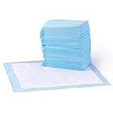 Amazon Basics Trainingspads für Hunde und Welpen, auslaufsicheres 5-lagiges Design mit schnell trocknender Oberfläche, Normale Größe, 50 Stück, Blau