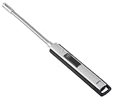 GEFU Stabfeuerzeug CURVO | Nachfüllbar mit Piezo-Zündung & Flex-Flammengeber | Regulierte Flammstärke, Küchen- und Grillhelfer
