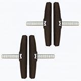 Manovella Cantilever Bremsschuhe 70 mm – symmetrisch – 4 Stück (2 Paar) inkl. Befestigung – Bremsbeläge passend für Shimano SRAM Tektro Magura MTB Trekkingrad Citybike – langlebig & wetterfest