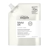 L'Oréal Professionnel Haarshampoo für alle Haartypen, beugt Haarbruch & Farbveränderungen vor, mehr Glanz, Serie Expert, Metal DX Shampoo zum Nachfüllen, Refill, 500ml