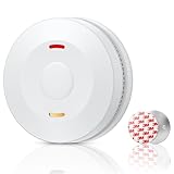YEEFON Rauchmelder, Feuermelder 10 Jahre Lebensdauer, Rauchwarnmelder mit Starkere Magnethalterung, 85dB Hörbarer Alarm, Große Test/Stummschalttaste, Zertifiziert nach EN 14604, Standalone, 1 Stück