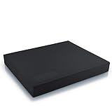 ALPHAPACE Balance Pad 40x33x6cm in Schwarz inkl. gratis Übungsposter - Innovatives Balance-Kissen für optimales Ganzkörpertraining - Zur Steigerung von Koordination, Gleichgewicht & Kräftigung