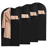 4 Stücke Kleidersack, 120 x 60 cm Wasserdicht kleiderschutzhülle, Kleidersäcke mit reißverschluss, geeignet zur aufbewahrung von anzügen, mänteln, Jeans, Kleidersack anzug