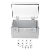 Abzweigdose, ABS, wasserdicht, Gehäuse für elektrische Anschlüsse, transparente Abdeckung, Stromverteilungsgehäuse für den Außenbereich, für die Verkabelung im Innenbereich,