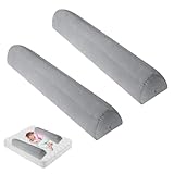 RANJIMA Rausfallschutz Bett Aufblasbar,2er Pack Aufblasbares Rausfallschutz Bettgitter mit Handpumpe,Rutschfeste Bettgitter Bettkantenschutz Reise für Kinderbett Schutzkissen,für Einzelbett/Doppelbett