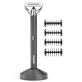 BaByliss X-Blade Elektrischer Rasierer, Trimmer für Bart und Körper, Ultra scharfe Präzisionsklingen, 50° flexible Klinge, 4 Kammaufsätze 1-5mm, Kabelloser Lihtium-Ionen-Akku, 100% wasserdicht, OT996E