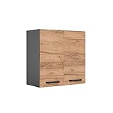 Vicco Hängeschrank R-Line, Goldkraft Eiche/Anthrazit, 60 cm