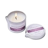 Scented Massage Candle 50ML, Natural Soybean Wax, Amazing gift set (Lavendel)