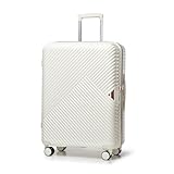 WITTCHEN GL Style Line | Reisekoffer Rollkoffer Trolley Mittlerer Koffer Handgepäck Hartschale aus Polycarbonat mit 4 Zwilling-Rollen Zahlenschloss Teleskopgriff GL Style Größe M Weiß