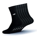 Geesy Bambus Socken Damen und Herren (39-42, Schwarz | 6er Pack)