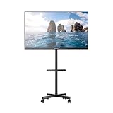 GRIFEMA GB3001 TV Ständer Rollbar für bis 65 Zoll LED OLED LCD Plasma Flach & Curved Fernseher, Fernsehständer Höhenverstellbarer, bis 40 kg, VESA 400 x 400 mm