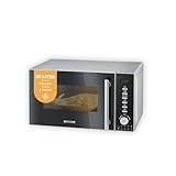 SEVERIN 3-in-1 Mikrowelle mit Grill und Heißluftfunktion, Minibackofen mit 10 Leistungsstufen, multifunktionale Mikrowelle mit Drehteller und Grillrost, schwarz, MW 7773