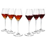 MamboCat 6er Set Carré Portwein-Gläser I 80ml, Höhe 19,5cm I für 6 Personen I klares Sherryglas mit Fuß I transparente Gläser für Dessertweine, Schnapsglas mit Stiel, Glas für Likör