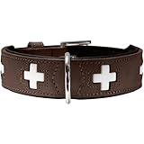 HUNTER Hundehalsband SWISS, Farbe: braun/schwarz, weiches...