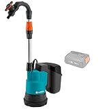 Gardena Akku-Regenfasspumpe 2000/2 18V P4A ohne Akku: Akku-Tauchpumpe mit integriertem Filter, Trockenlaufsicherung, Fördermenge 2000 l/h (14602-55), Standard small