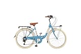 Via Veneto Bazam - Mädchenfahrrad Giuly Lady 24 Zoll (61 cm), 6-Gang-Schaltung, Retro-/Vintage-Fahrrad, Größe 38, Blau Mama nicht Mama | VV524L