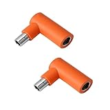 Hsupez 2 Stück DC-Netzsteckeradapter, DC 7909 Buchse auf DC 8020 Stecker Adapter, 90 Grad Winkeladapter, für Solarkonverter von 10W bis 100W