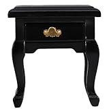 SOPOTUTU Miniatur Nachttisch Retro Puppenhaus Möbel Kleiner Tv Schrank für Puppenhaus Zubehör für Miniatur Schlafzimmerdekoration