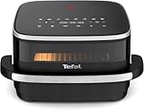 Tefal Easy Fry XL Surface Heißluftfritteuse – Airfryer mit Sichtfenster & XL-Garfläche (bis 1 kg), digitales Bedienfeld, Extra-Crisp, energieeffizient & schnell, antihaft, kompakt, Pizza Ofen FW4018